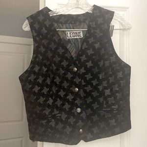 vintage leather vest